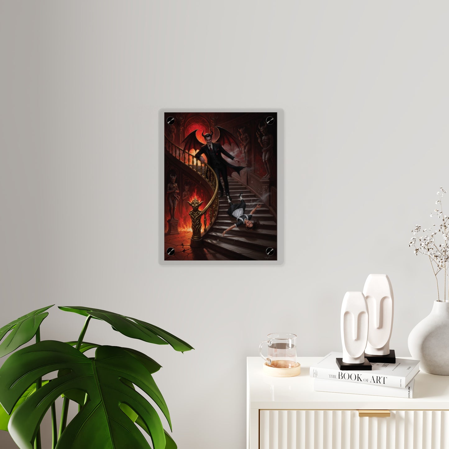 Acrylic Wall Art Panel - devil and maid