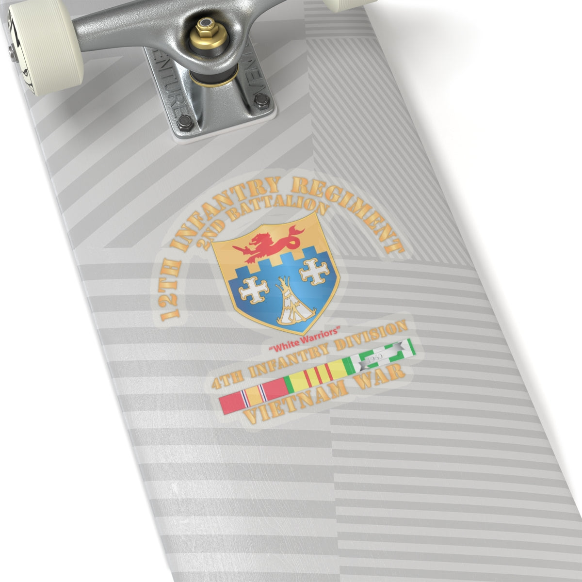 Kiss-Cut Stickers - Army - 2nd Bn 12th Inf w VN Svc Ribbons X 300
