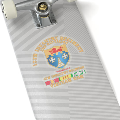 Kiss-Cut Stickers - Army - 2nd Bn 12th Inf w VN Svc Ribbons X 300