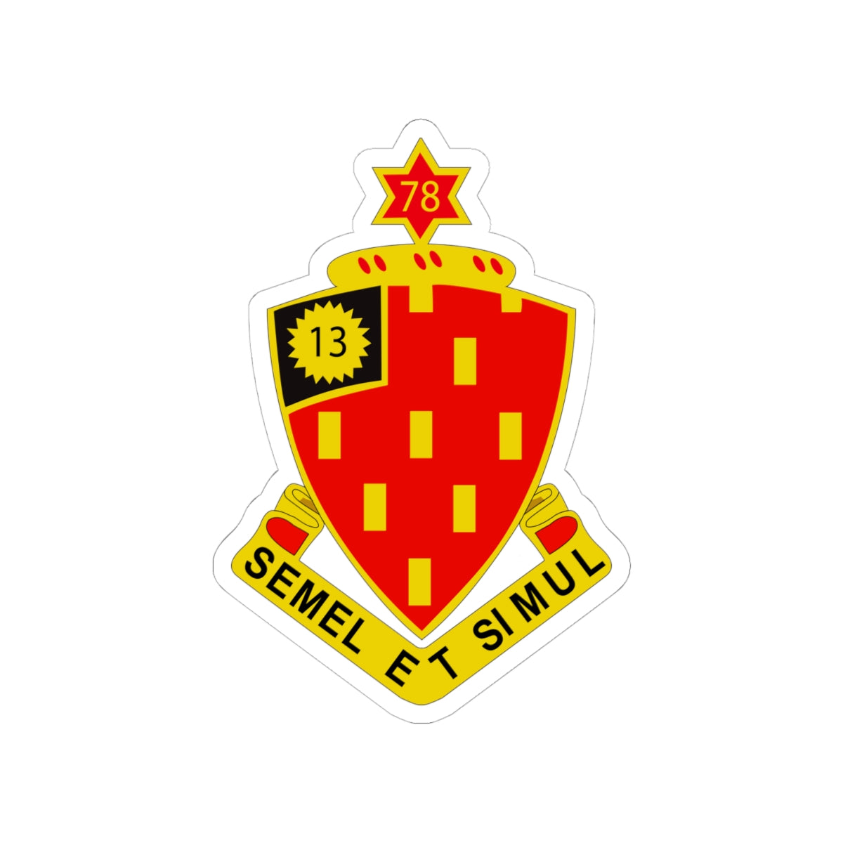 Kiss-Cut Stickers - Army - 78th Field Artillery Regiment wo Txt
