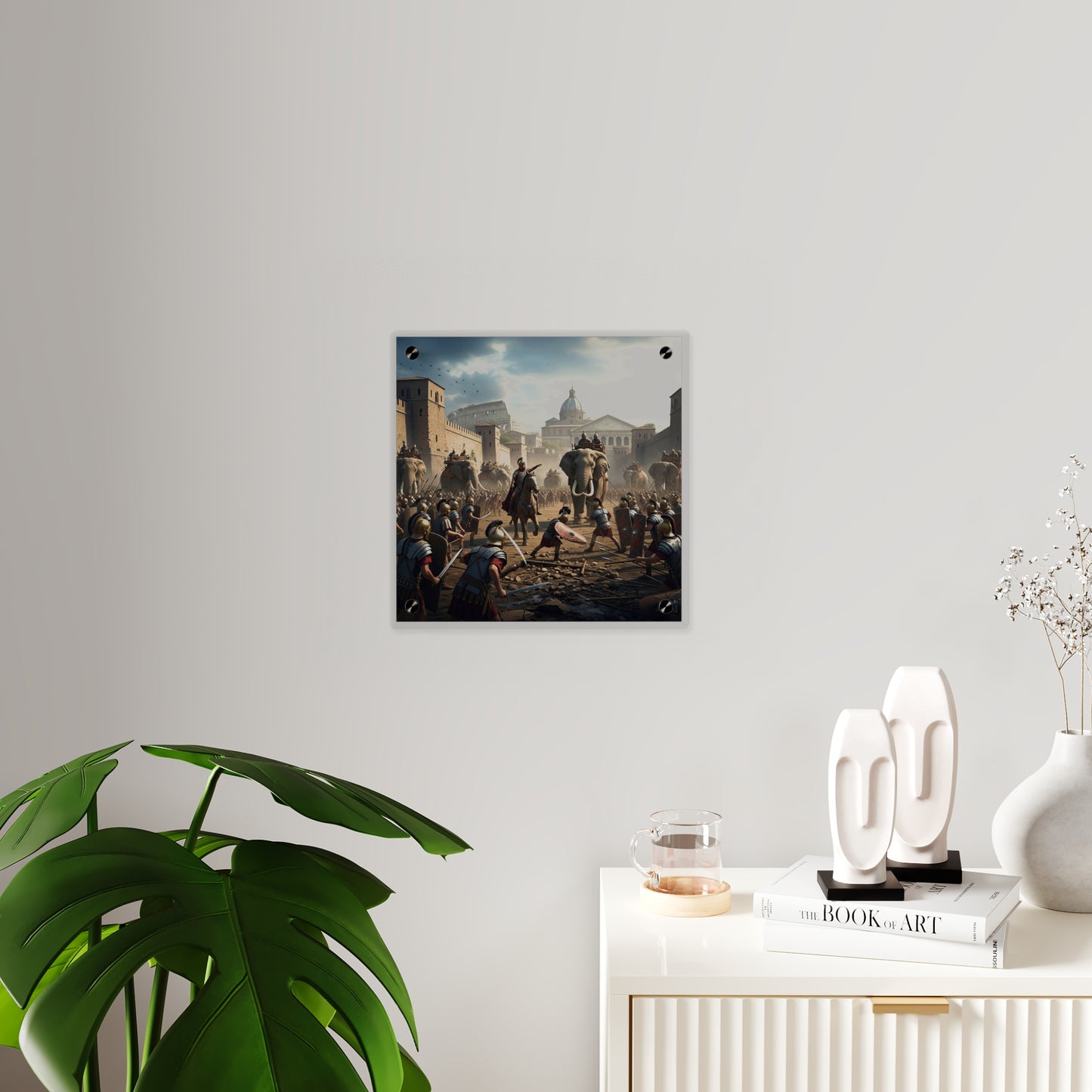 Acrylic Wall Art Panel - Hannibal Battling the Roman Legions as he Enters Rome