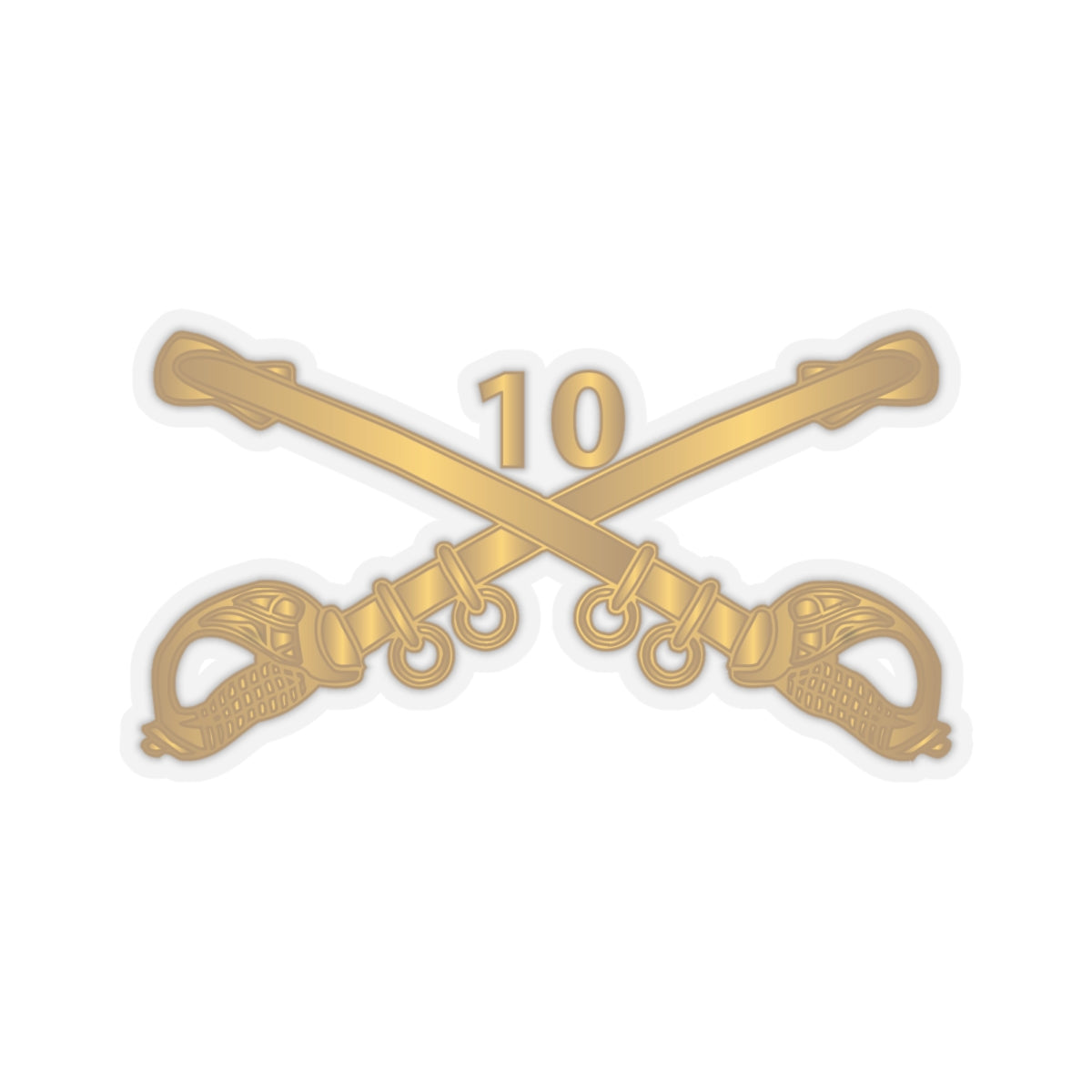 Kiss-Cut Stickers - Army - 10th Cavalry Branch wo Txt