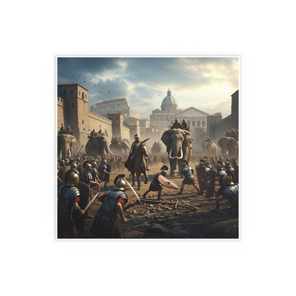 Indoor and Outdoor Silk Posters - Hannibal Battling the Roman Legions as he Enters Rome