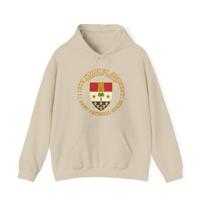 Unisex Heavy Blend™ Hooded Sweatshirt - Army - 110th Infantry Regiment - Fighting Tenth - DUI - ARNG w Rgt Sep X 300