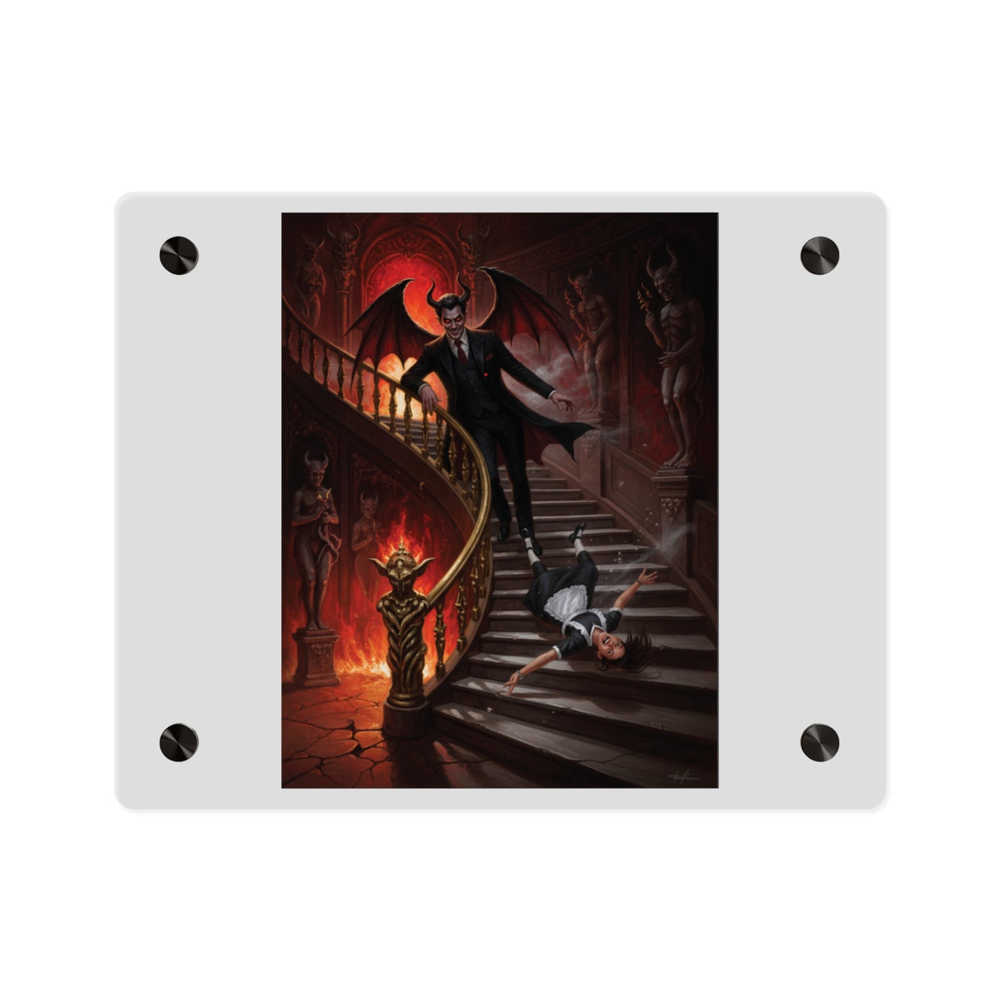 Acrylic Wall Art Panel - devil and maid