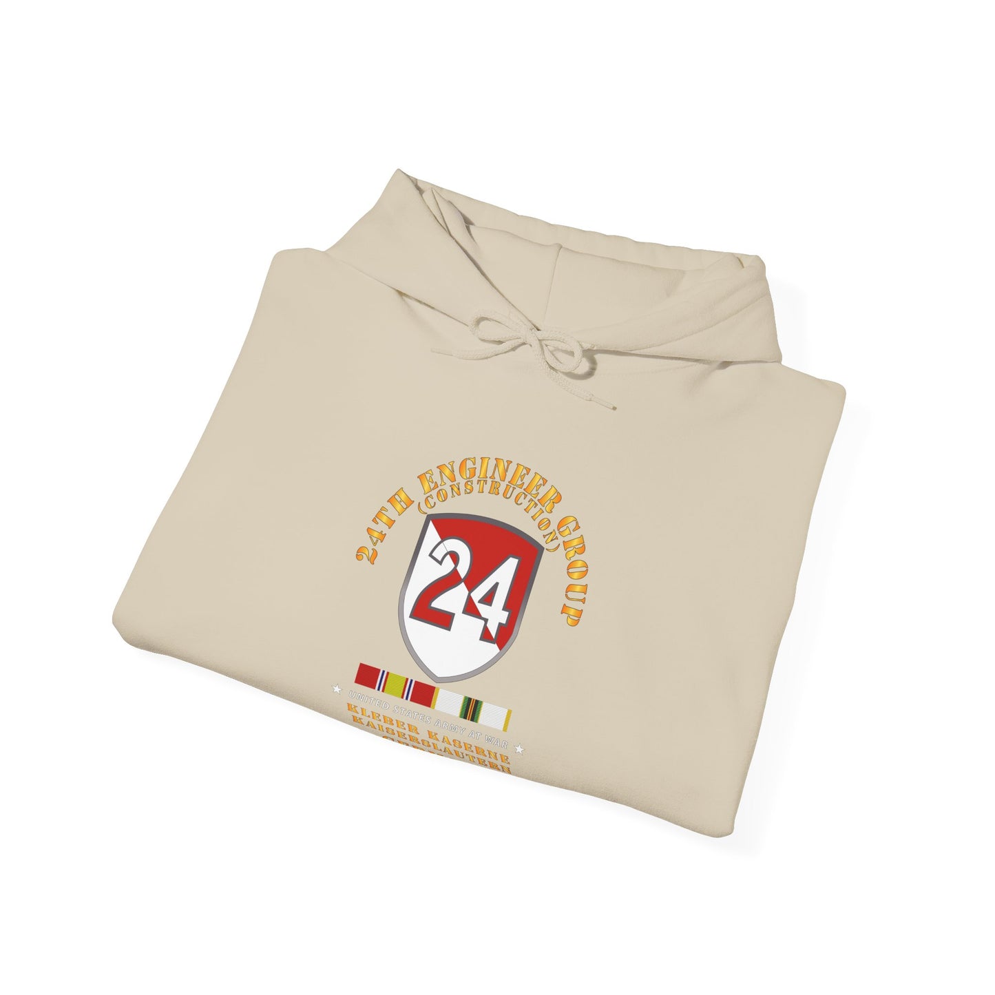 Unisex Heavy Blend™ Hooded Sweatshirt - 24th Engineer Group (Construction) - Kaiserslautern, Germany 1954 - 1972- w COLD WAR SVC X 300