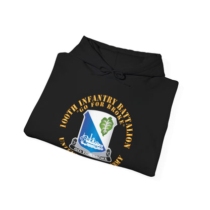 Unisex Heavy Blend™ Hooded Sweatshirt - Army - 100th Infantry Battalion - DUI - Go for Broke X 300