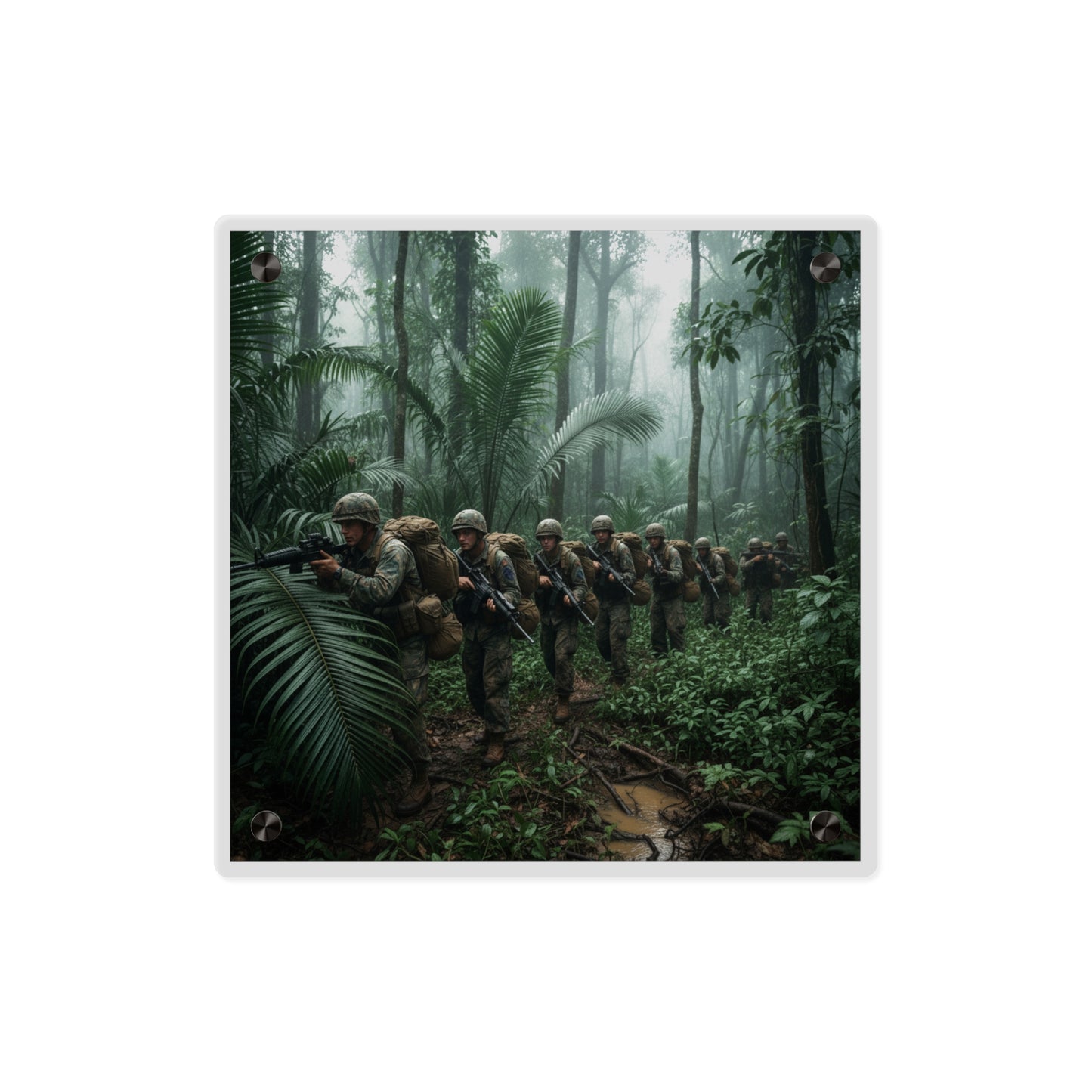 Acrylic Wall Art Panel - Jungle Patrol - Vietnam
