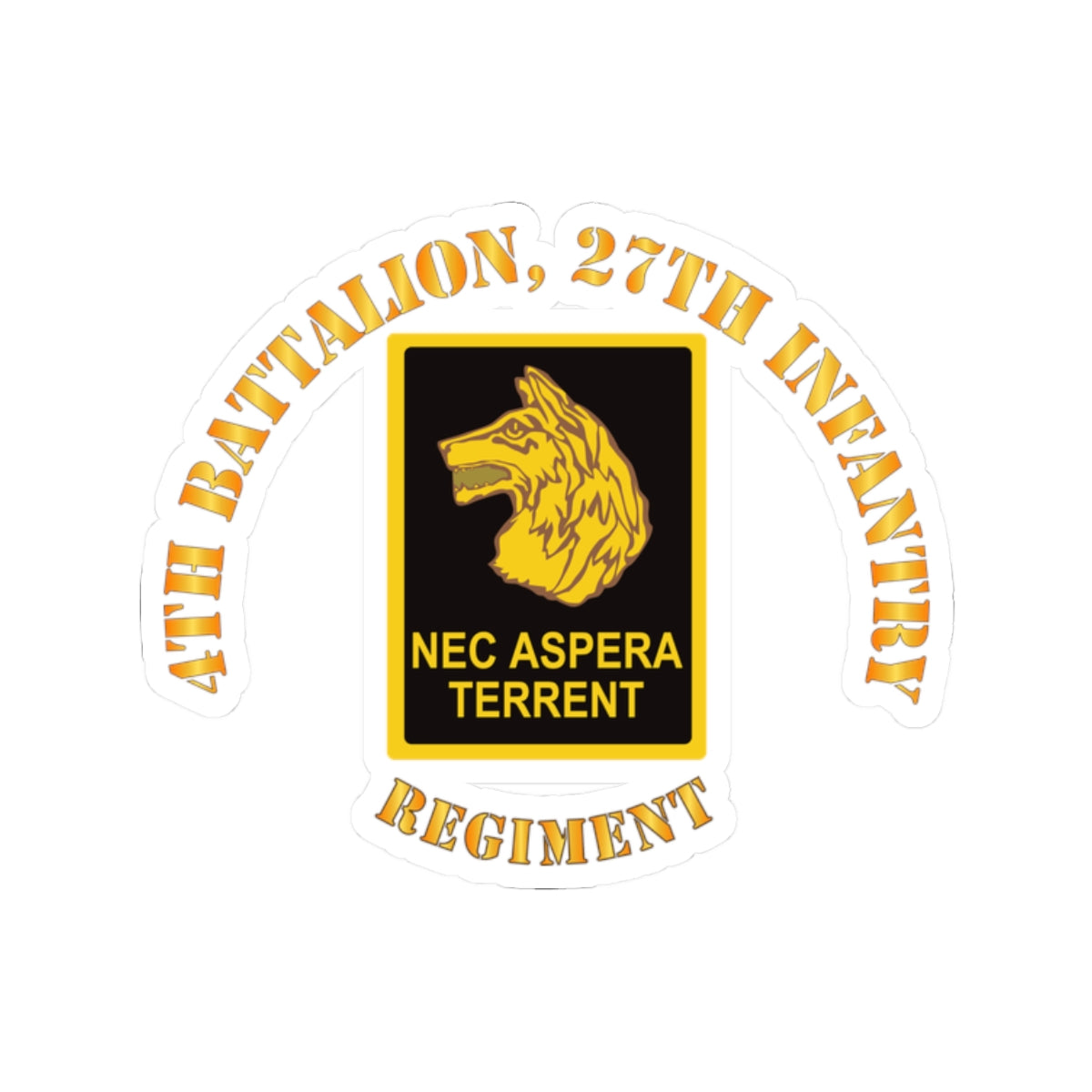 Kiss-Cut Stickers - Army - 4th Battalion 27th Infantry w DUI