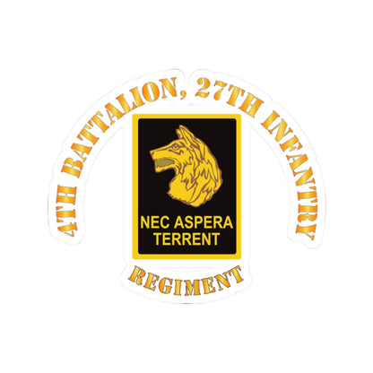 Kiss-Cut Stickers - Army - 4th Battalion 27th Infantry w DUI
