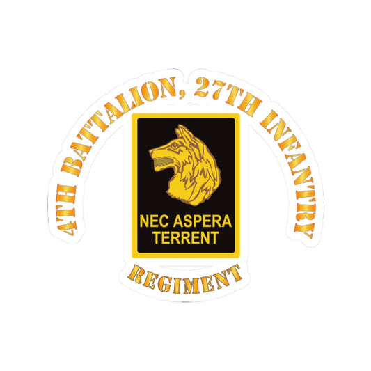 Kiss-Cut Stickers - Army - 4th Battalion 27th Infantry w DUI