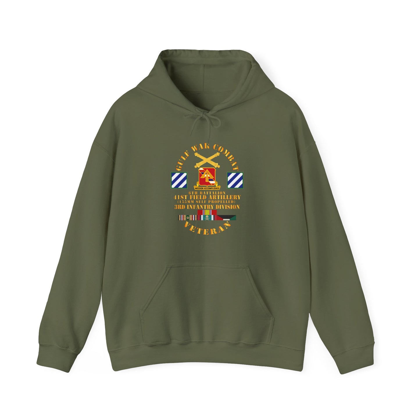 Unisex Heavy Blend™ Hooded Sweatshirt - Army - Gulf War Combat Vet w 6th Bn 41st Arty - 3rd ID X 300