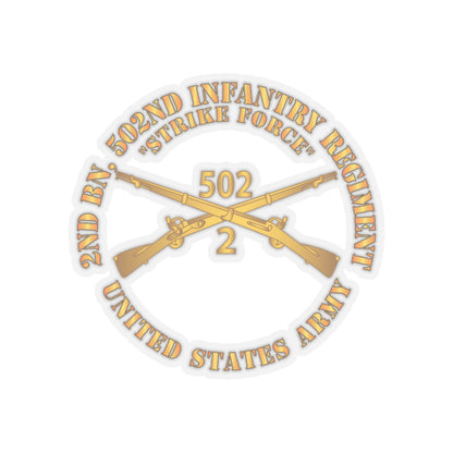 Kiss-Cut Stickers - Army - 2nd Bn 502nd Infantry Regt - Strike Force - Infantry Br