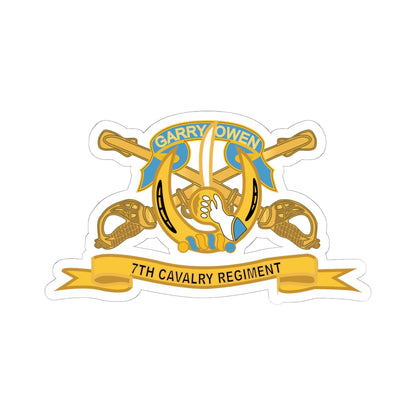 Kiss-Cut Stickers - Army  - 7th Cavalry Regiment w Br - Ribbon X 300