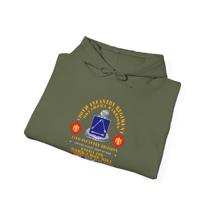 Unisex Heavy Blend™ Hooded Sweatshirt - Army - 180th Infantry Regiment - 45th ID - Battle Pork Chop Hill, Korean War X 300