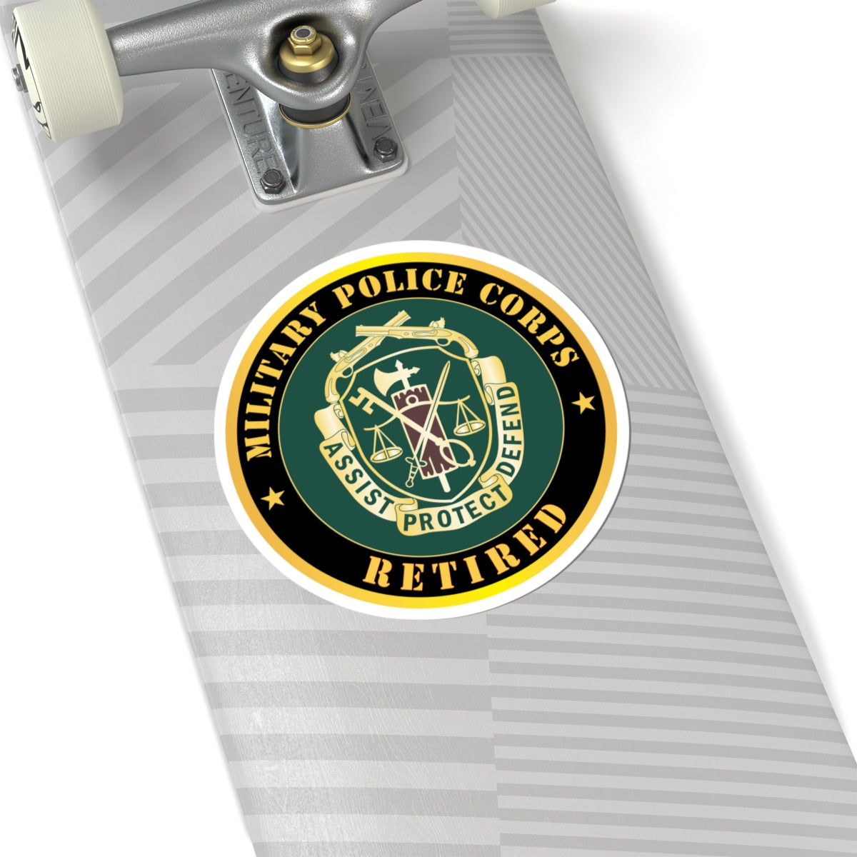 Kiss-Cut Stickers - Army - Military Police Corps Regimental Crest - Retired