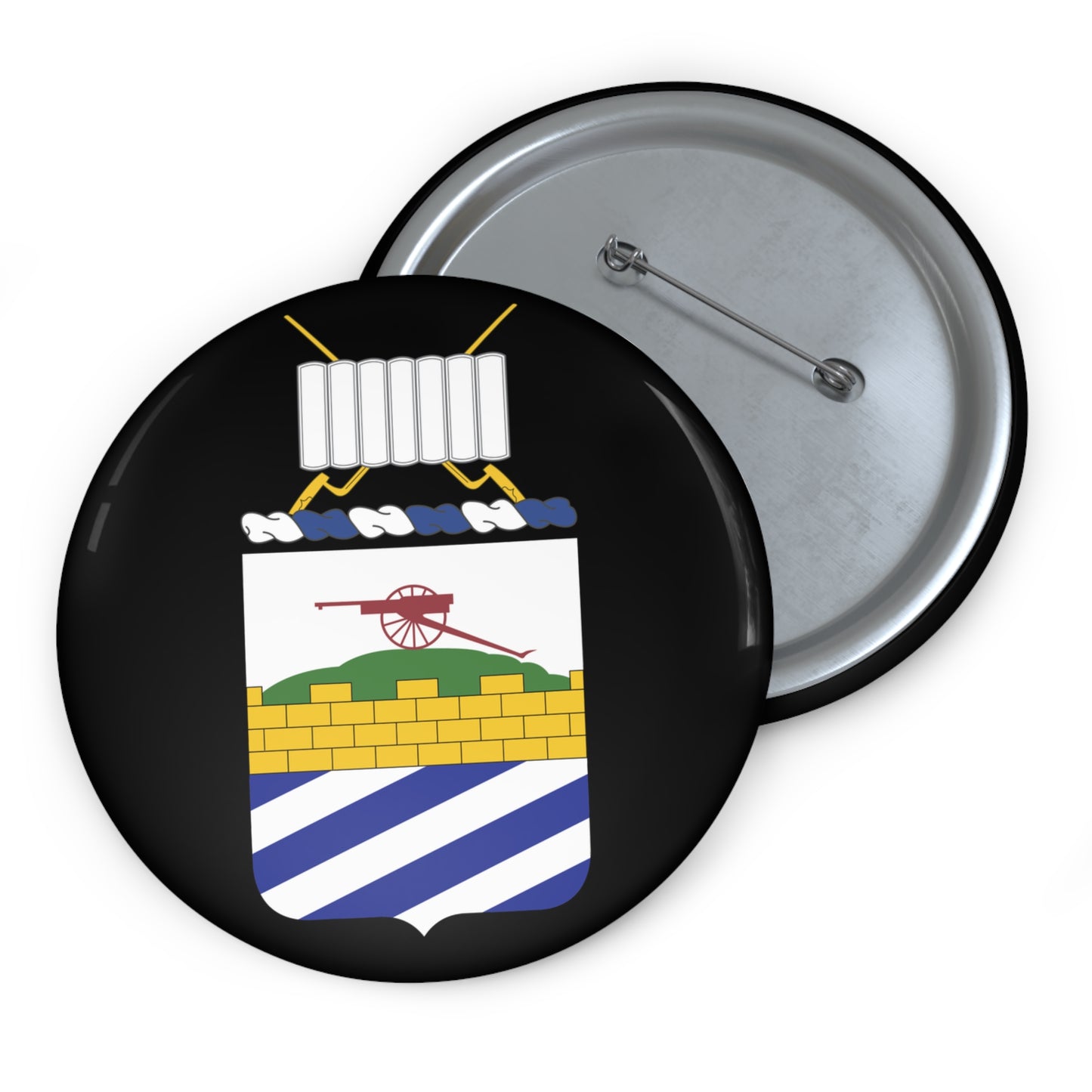 Custom Pin Buttons - COA - 7th Infantry Regiment