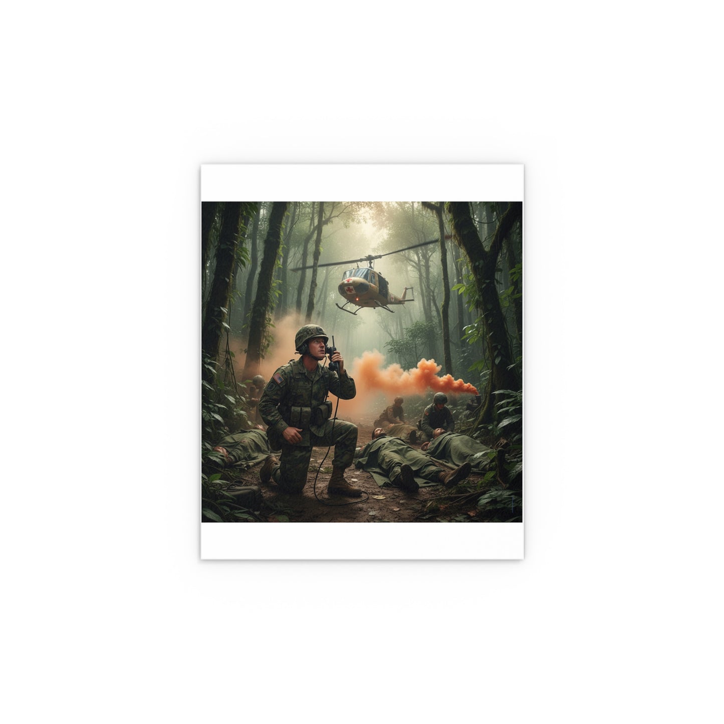 Indoor and Outdoor Silk Posters - Medevac Request - Vietnam