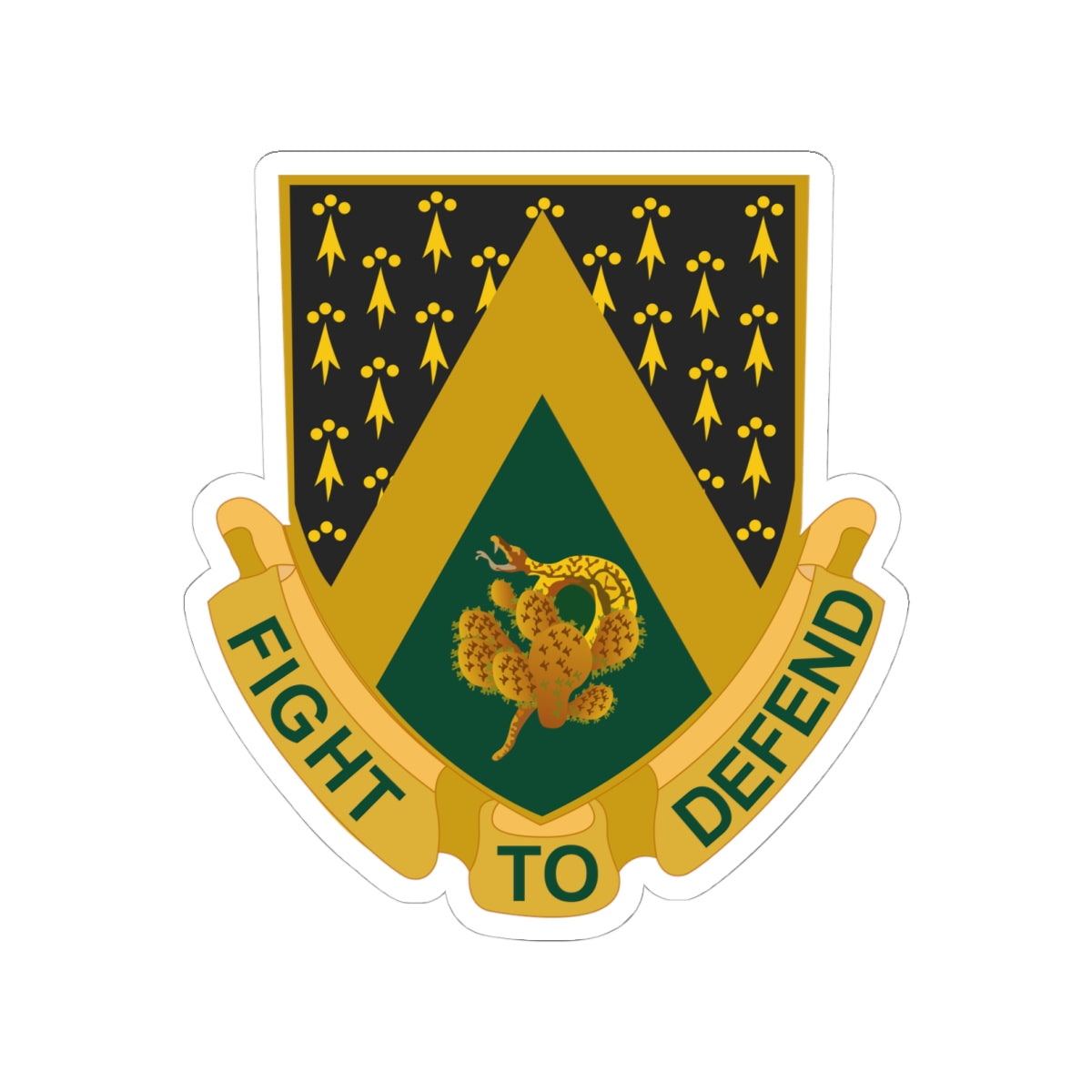 Kiss-Cut Stickers - Army  - 240th Cavalry Regiment DUI wo Txt X 300
