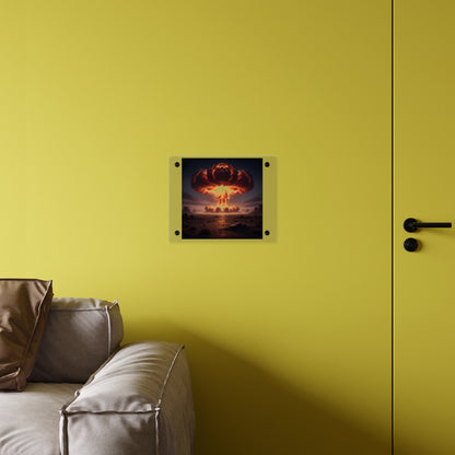 Acrylic Wall Art Panel - Atomic Blast in the desert