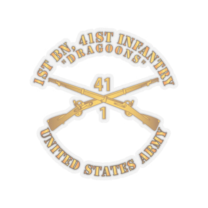 Kiss-Cut Stickers - Army - 1st Bn, 41st Infantry - Dragoons
