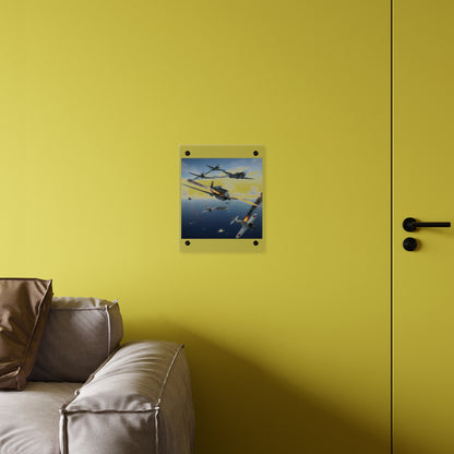 Acrylic Wall Art Panel - Curtis P-40 Kittyhawk w Machine Guns Blazing