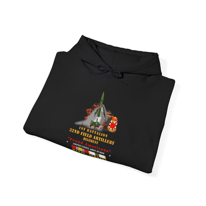 Unisex Heavy Blend™ Hooded Sweatshirt - Army -  1st Bn, 32nd FAR, Hanau, Germany, MGM 52 - Lance - COLD X 300