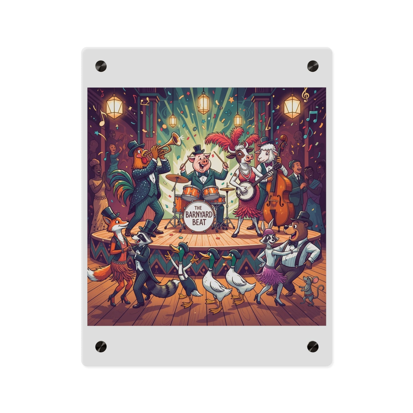 Acrylic Wall Art Panel - Farm Band Dance