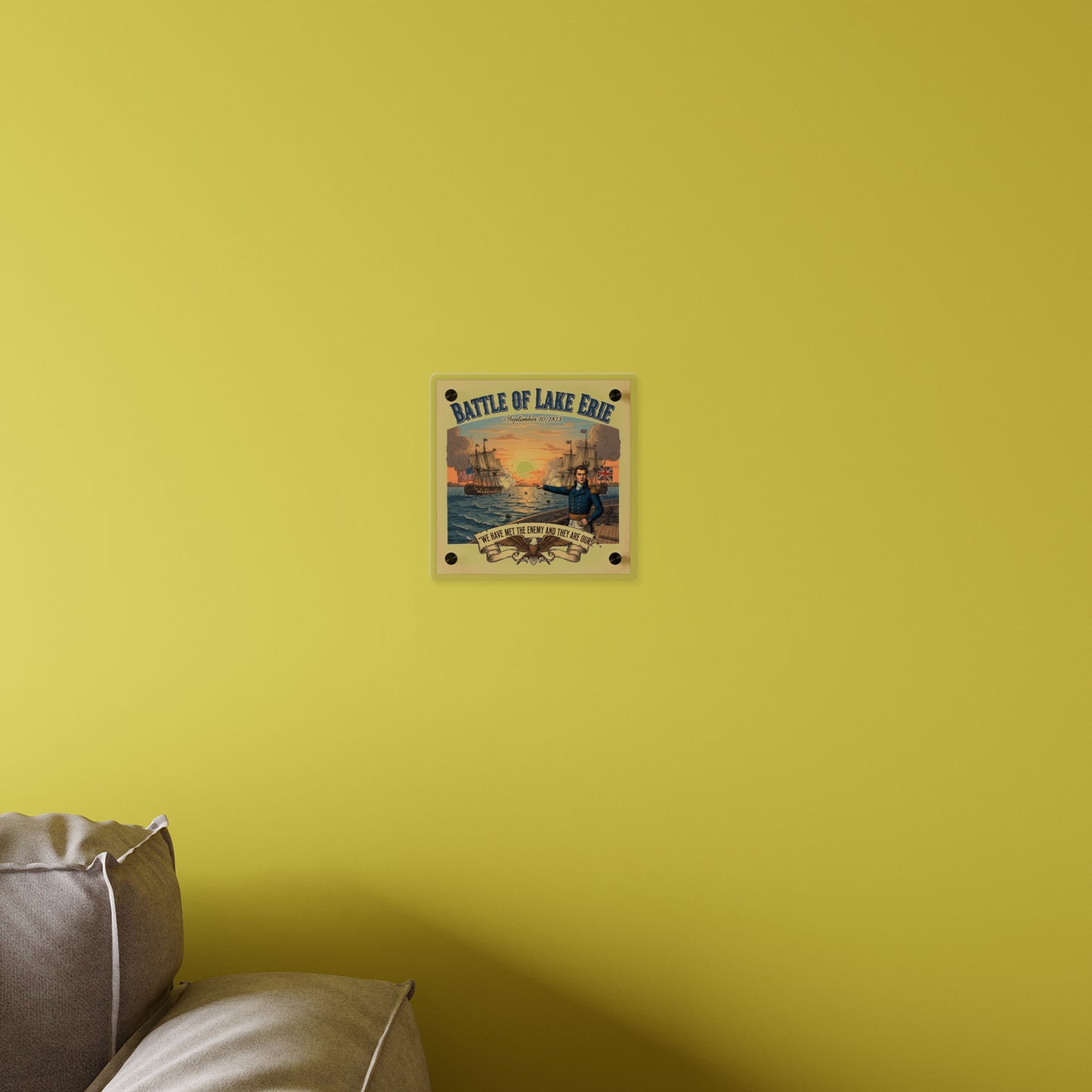 Acrylic Wall Art Panel - During the War of 1812, Commandant Perry’s American freshwater fleet takes on the Royal Navy in the Battle of Lake Erie