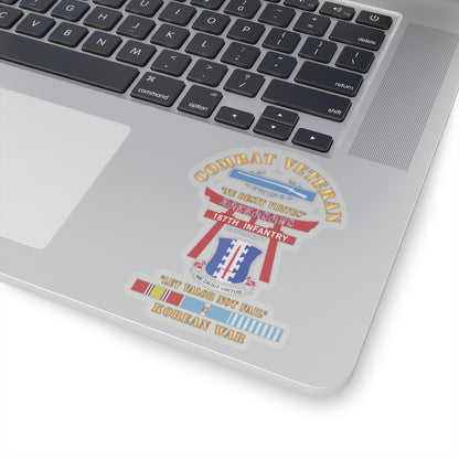 Kiss-Cut Stickers - Army - Combat Veteran - 187th Infantry Regiment - Torii, Rakkasans, Let Valor Not Fail, English, Latin w CIB w KOREA SVC
