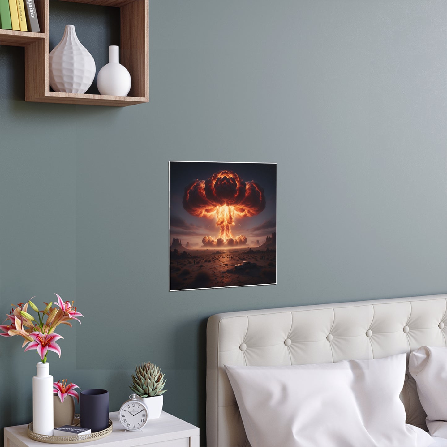 Indoor and Outdoor Silk Posters - Atomic Blast in the desert
