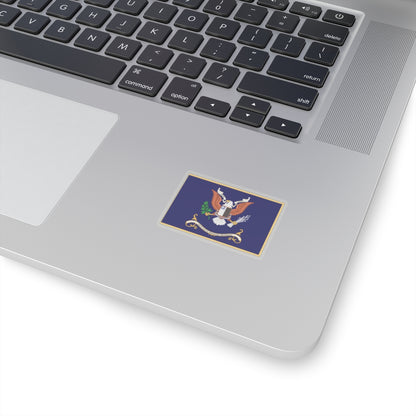 Kiss-Cut Stickers - Army - Regimental Colors - 56th Infantry Regiment  - HONOR, LOYALTY Flag w Fringe X 300