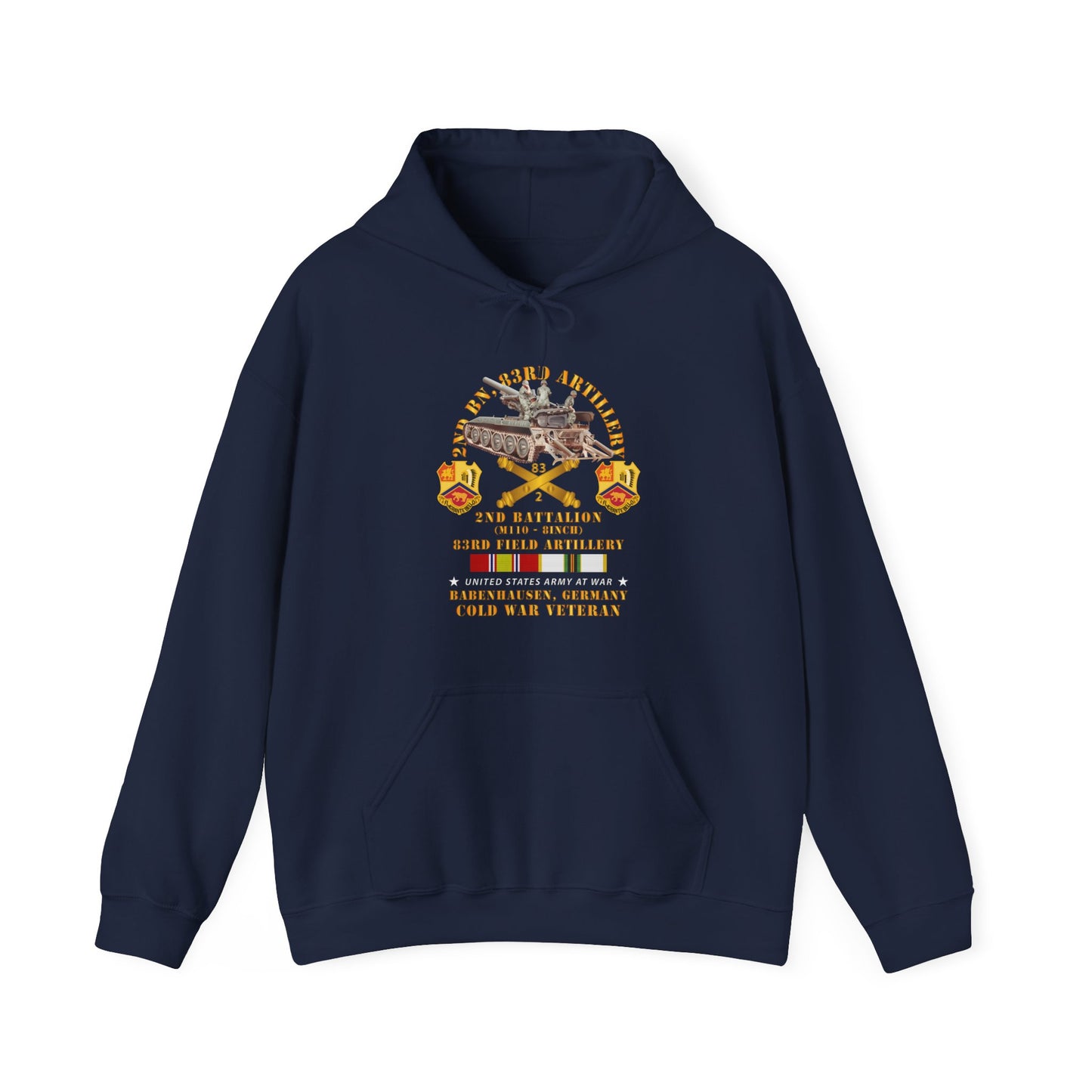 Unisex Heavy Blend™ Hooded Sweatshirt - Army - 2nd Bn 83rd Artillery w M110 - Babenhausen Germany w COLD SVC