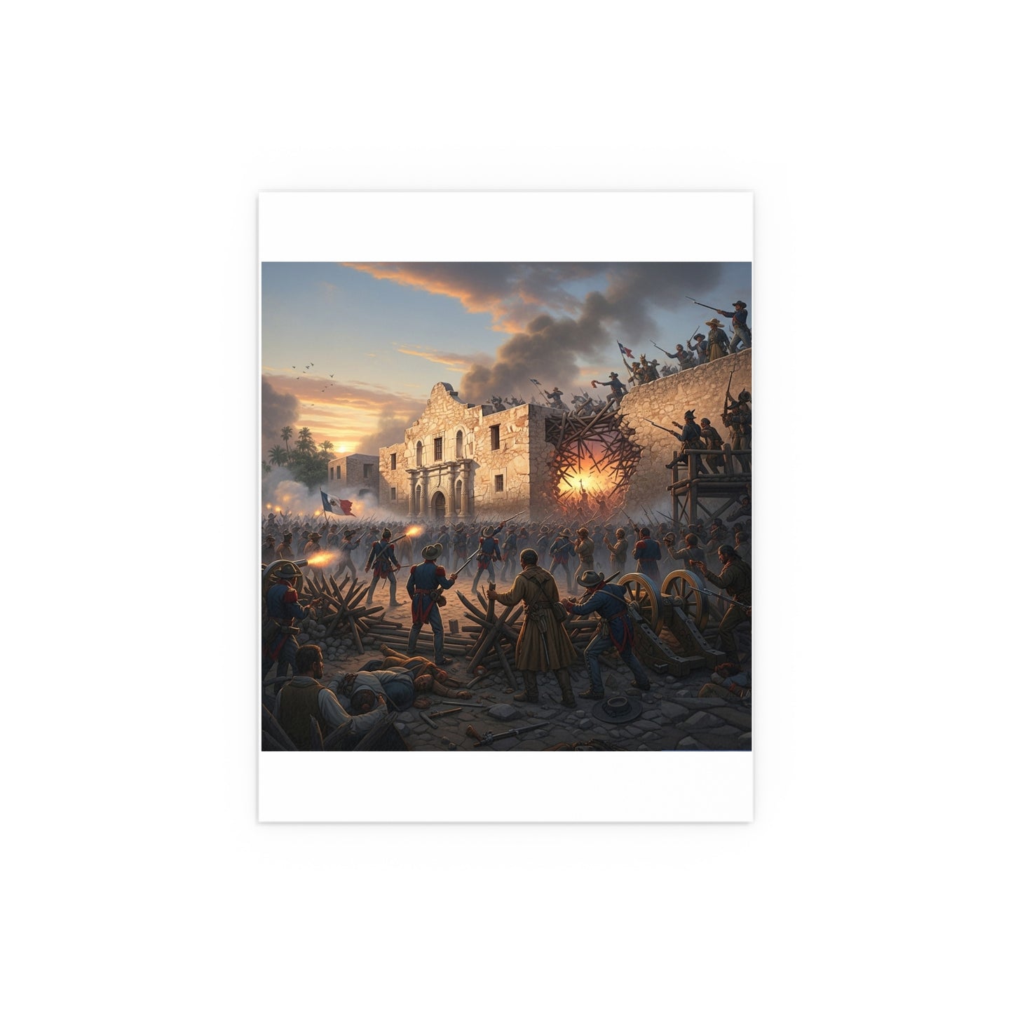 Indoor and Outdoor Silk Posters - Battle of the Alamo
