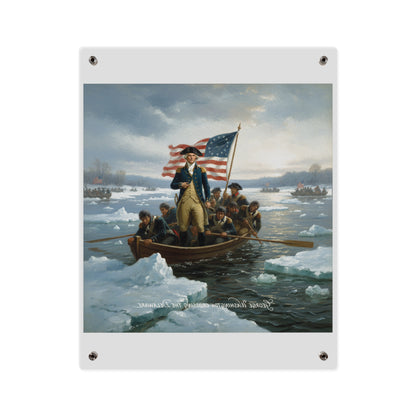 Acrylic Wall Art Panel - Washington Crossing the Delaware duing the Revolutionary War