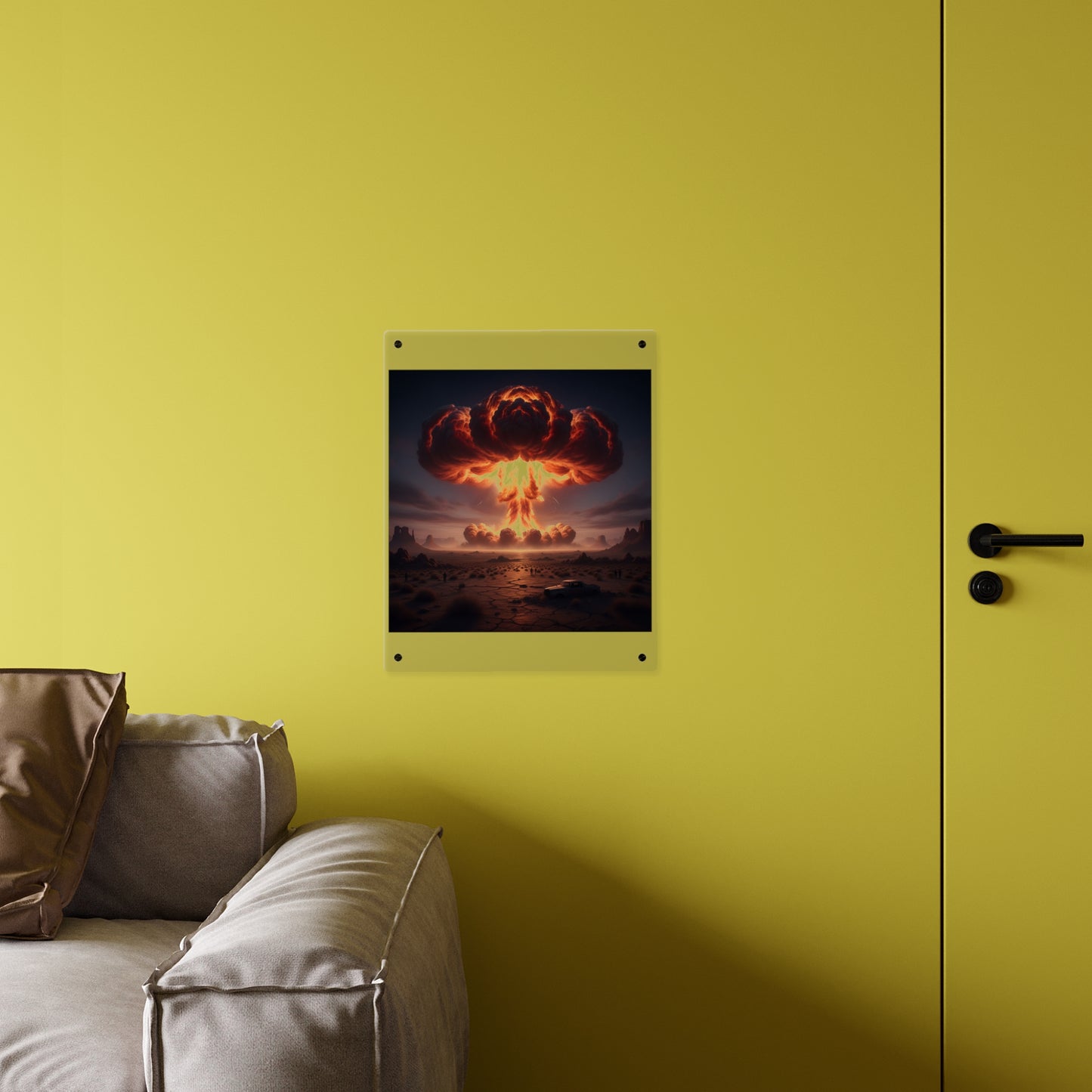 Acrylic Wall Art Panel - Atomic Blast in the desert