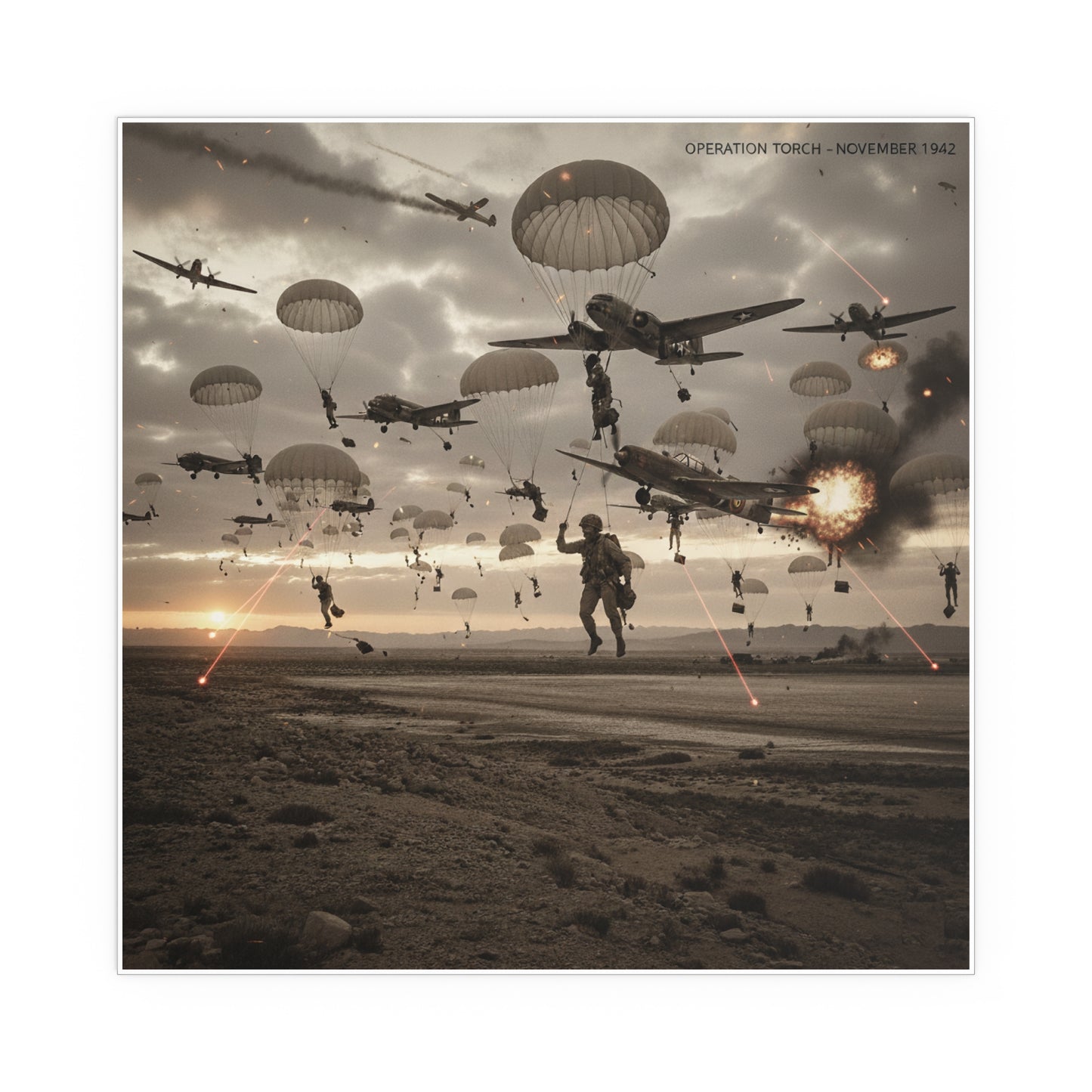 Indoor and Outdoor Silk Posters - Operation Torch Nov 1942