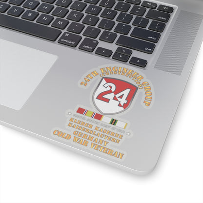 Kiss-Cut Stickers - 24th Engineer Group (Construction) - Kaiserslautern, Germany 1954 - 1972- w COLD WAR SVC X 300