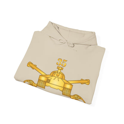 Unisex Heavy Blend™ Hooded Sweatshirt - Army -  35th Armor - Armor Branch wo Txt X 300