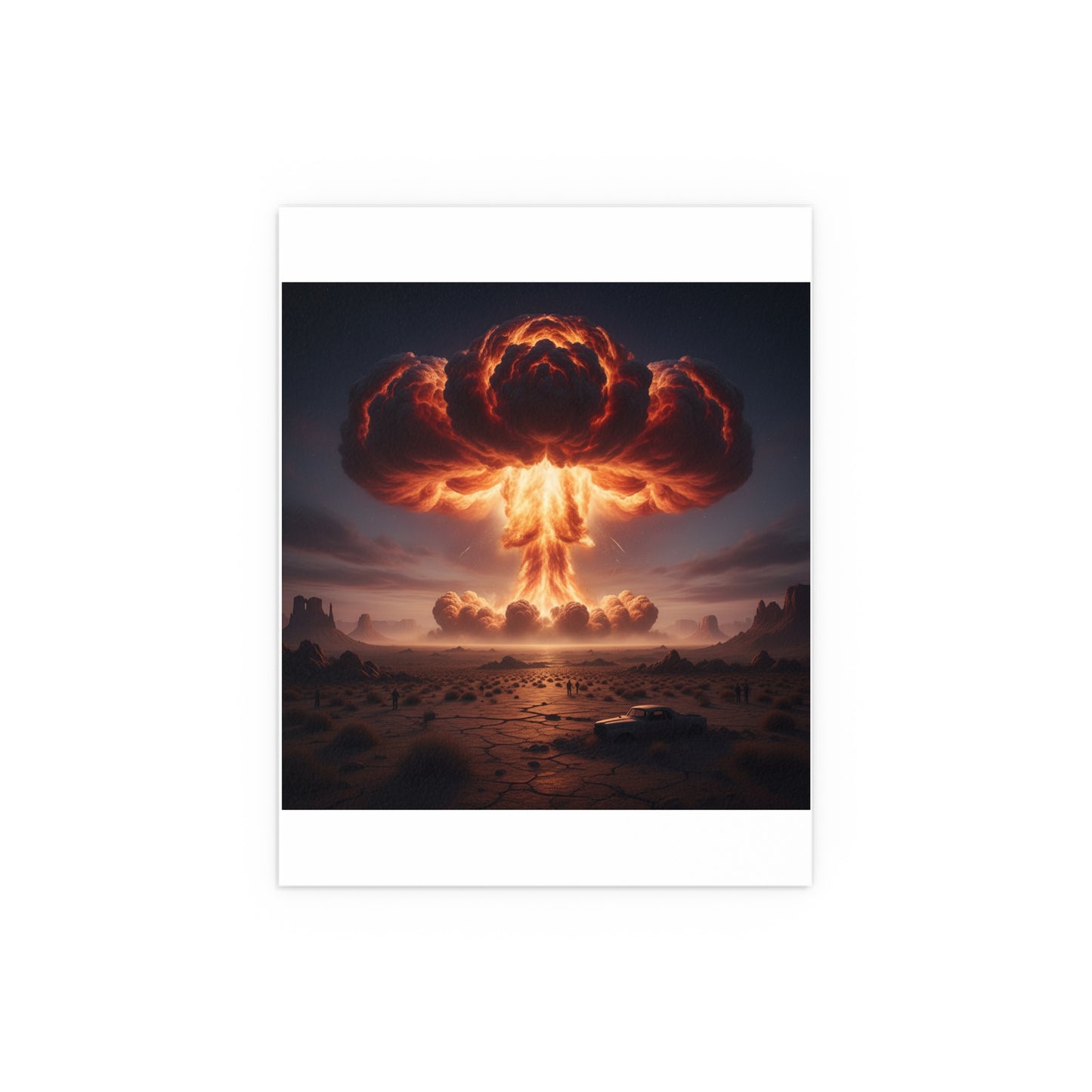 Indoor and Outdoor Silk Posters - Atomic Blast in the desert