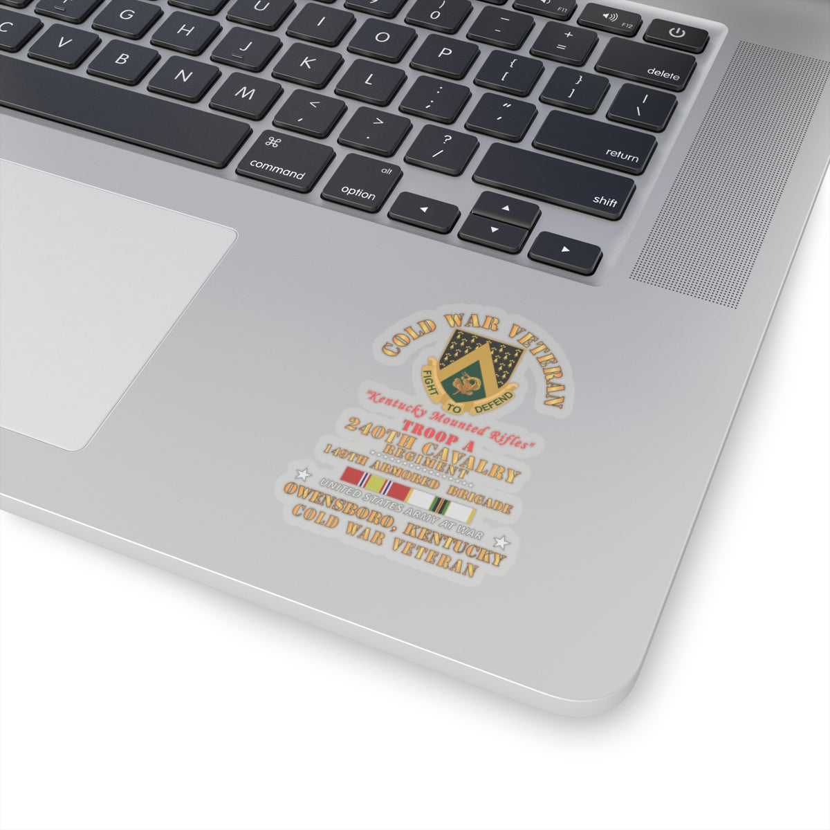 Kiss-Cut Stickers - Army - Cold War Vet -  Troop A, 240th Cavalry Regiment - Owensboro, Kentucky w COLD SVC