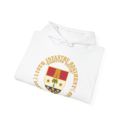 Unisex Heavy Blend™ Hooded Sweatshirt - Army - 110th Infantry Regiment - Fighting Tenth - DUI - ARNG w Rgt Sep X 300