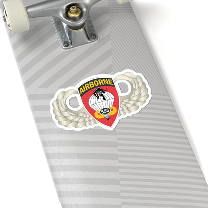 Airborne badge with wings on a white background