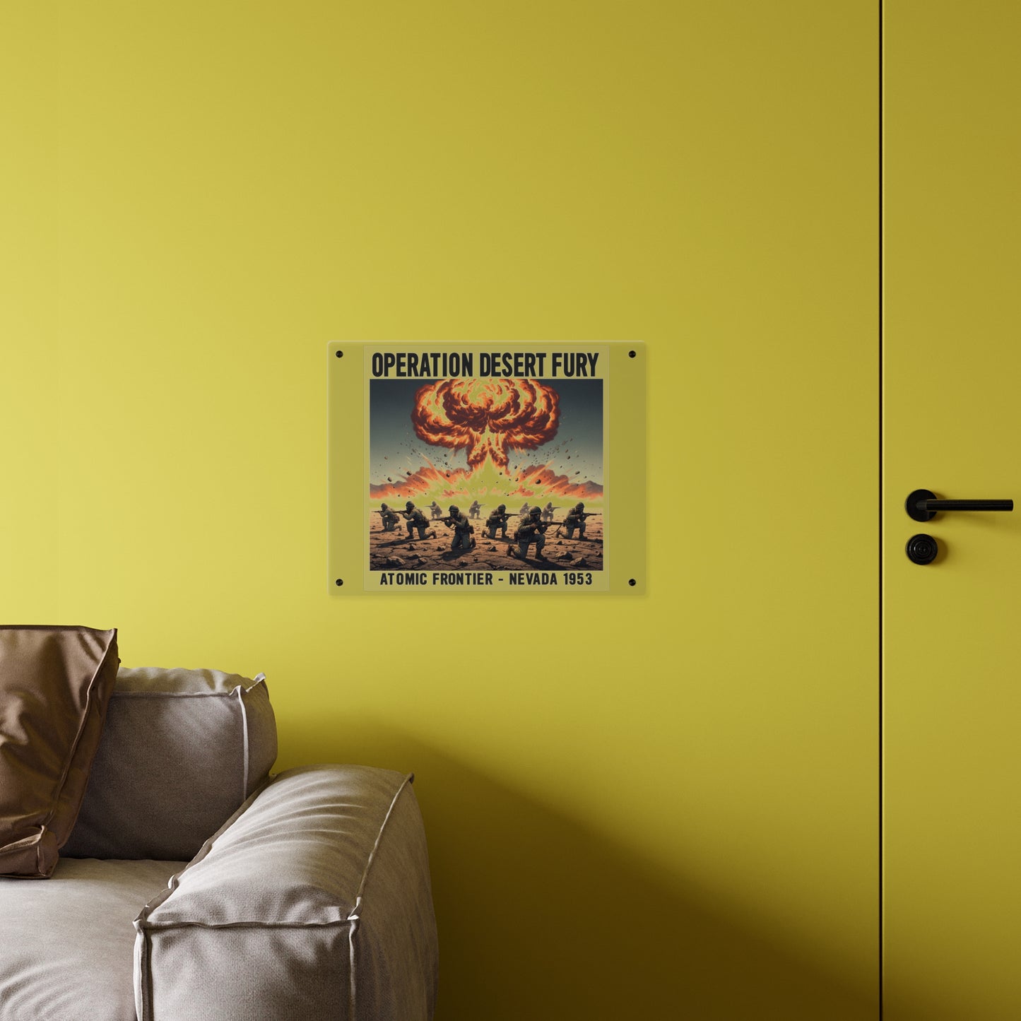 Acrylic Wall Art Panel - Atomic Testing in Nevada Desert Operation Fury