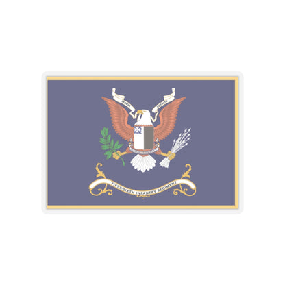 Kiss-Cut Stickers - Army - Regimental Colors - 56th Infantry Regiment  - HONOR, LOYALTY Flag w Fringe X 300