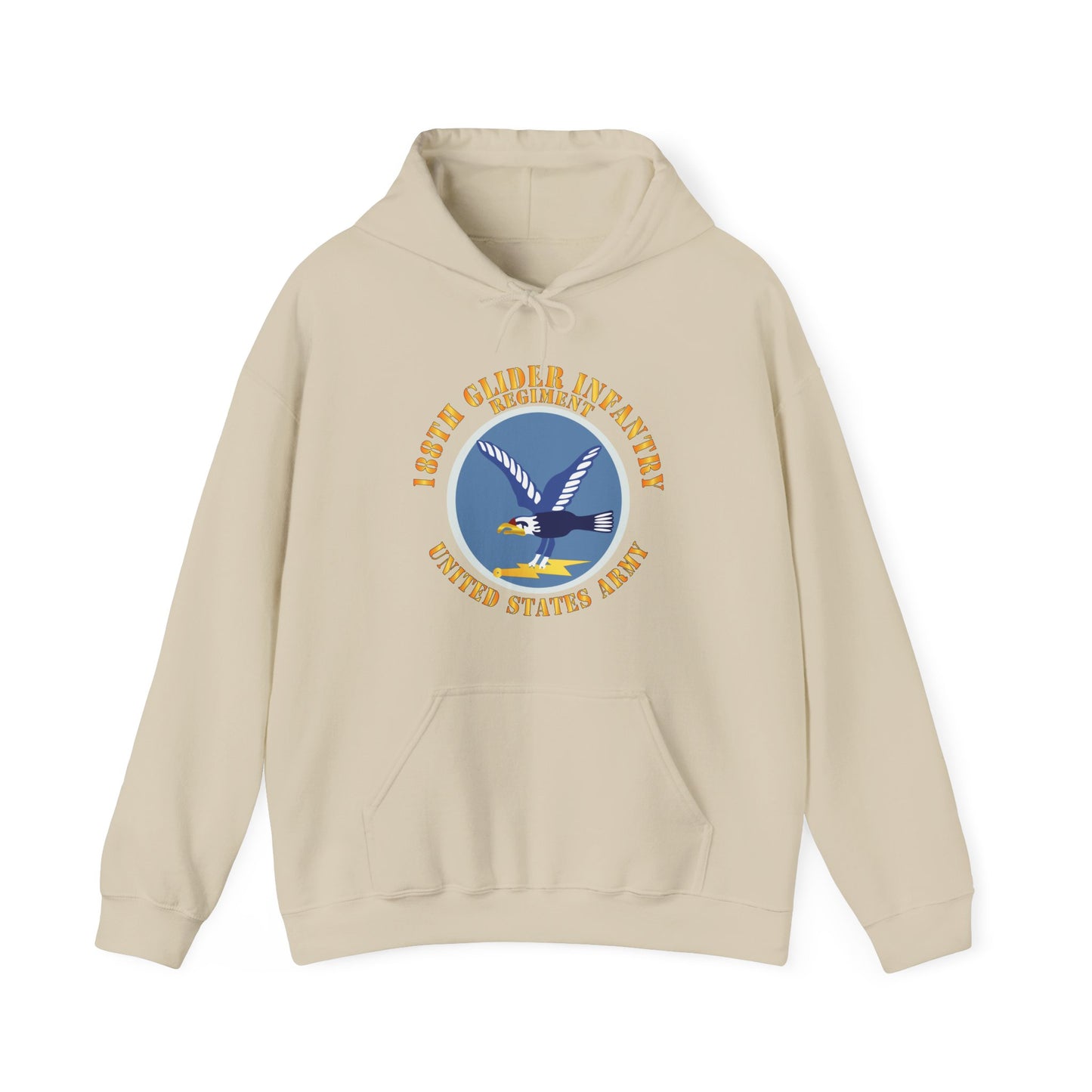 Unisex Heavy Blend™ Hooded Sweatshirt - Army  - 188th Glider Infantry Regiment - SSI X 300