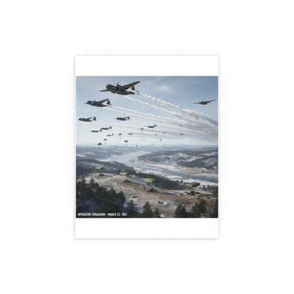 Indoor and Outdoor Silk Posters - Operation Tomahawk - 187th Regimental Combat Team