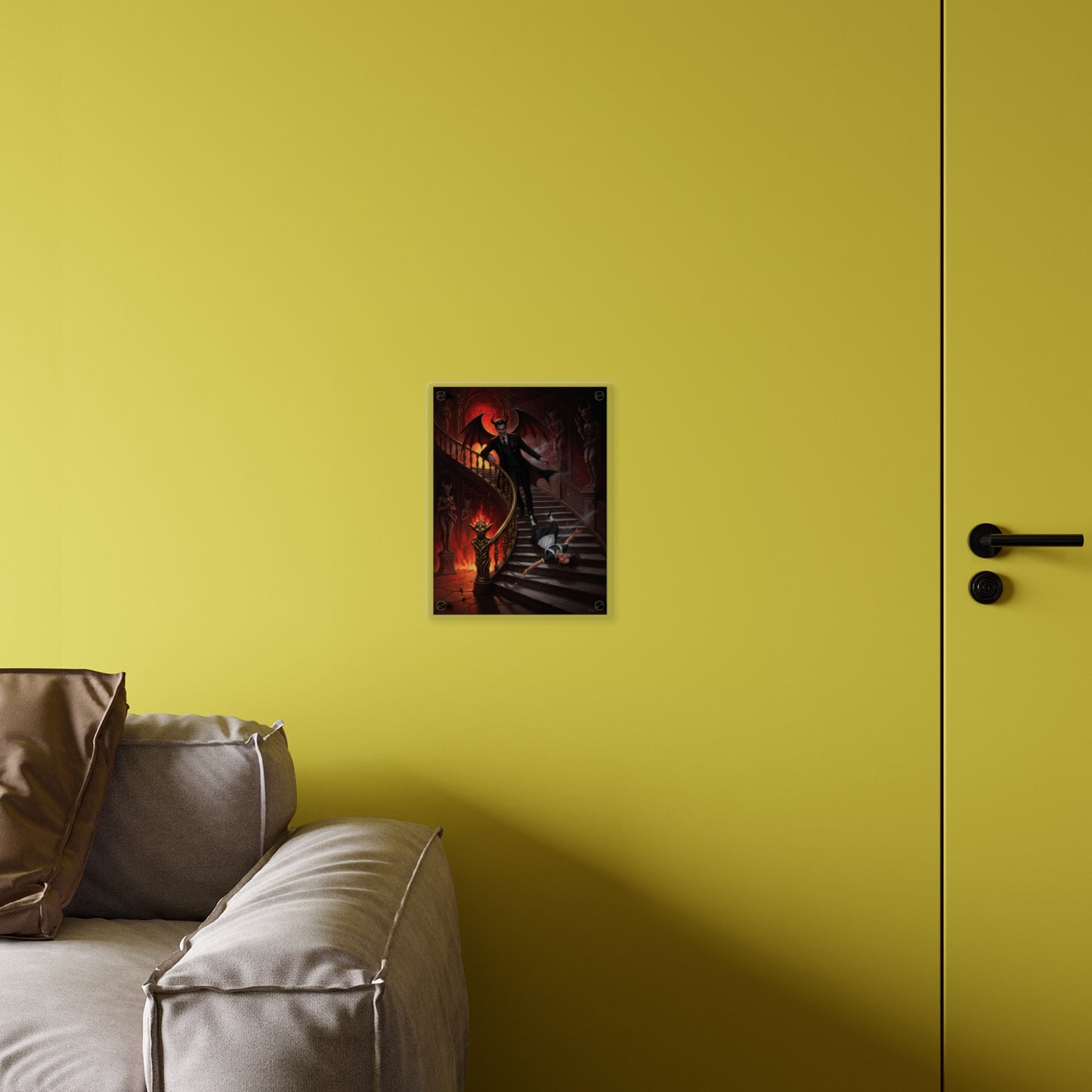 Acrylic Wall Art Panel - devil and maid