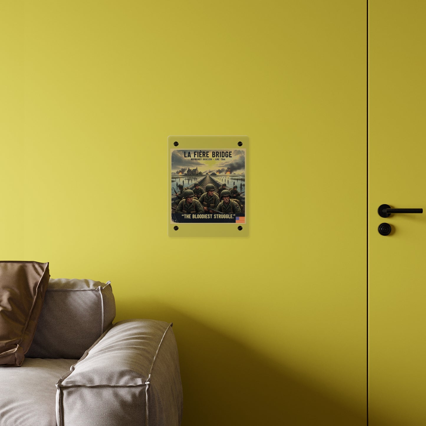 Acrylic Wall Art Panel - 82nd Airborne at the La Fière Bridge