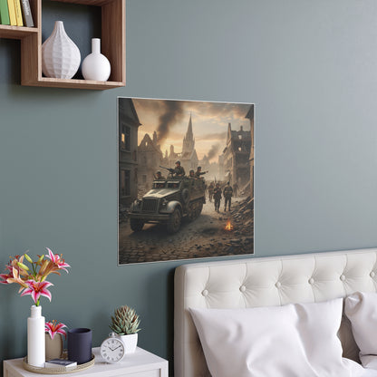 Indoor and Outdoor Silk Posters - M3A1 Half-track